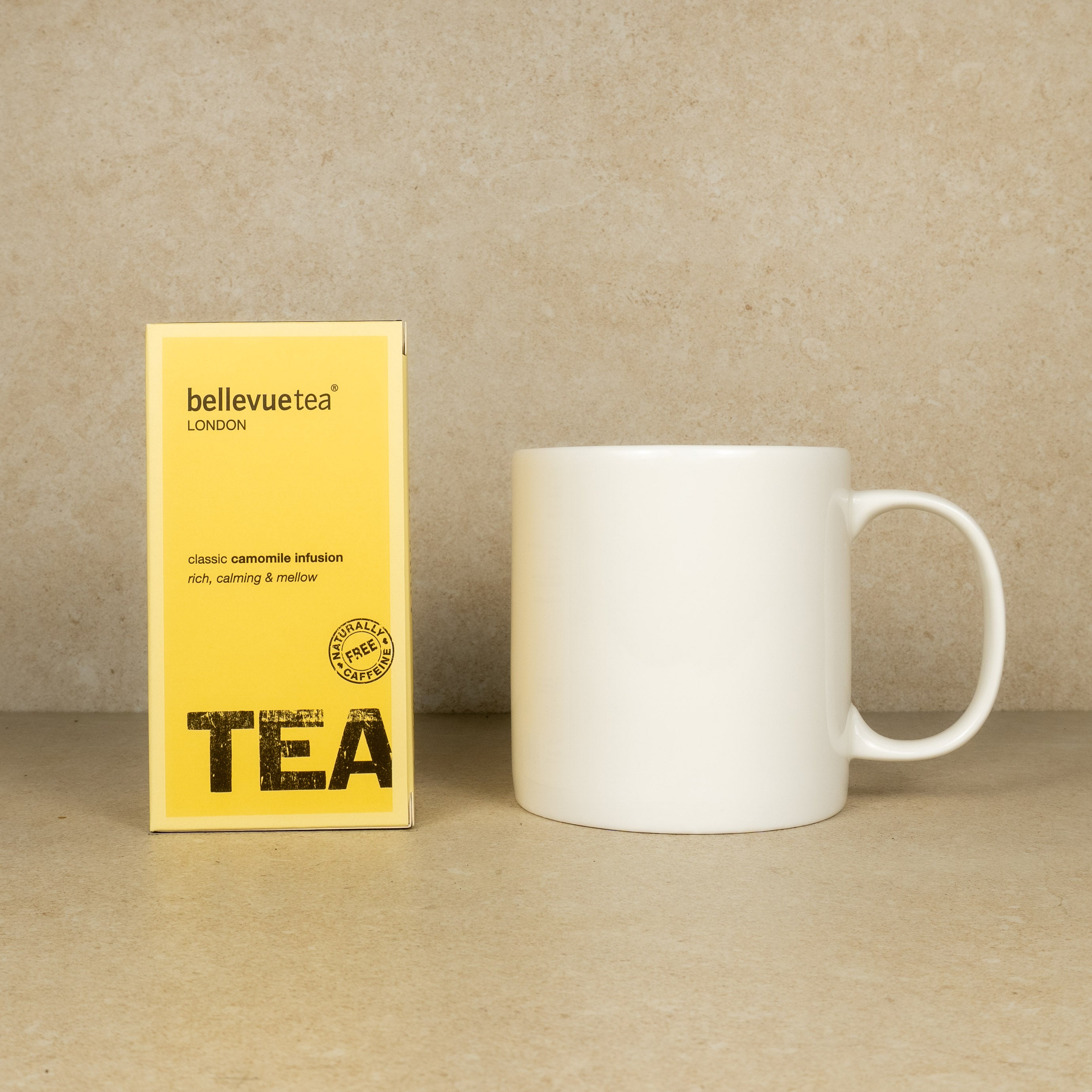 pint mug with a box of tea of your choice