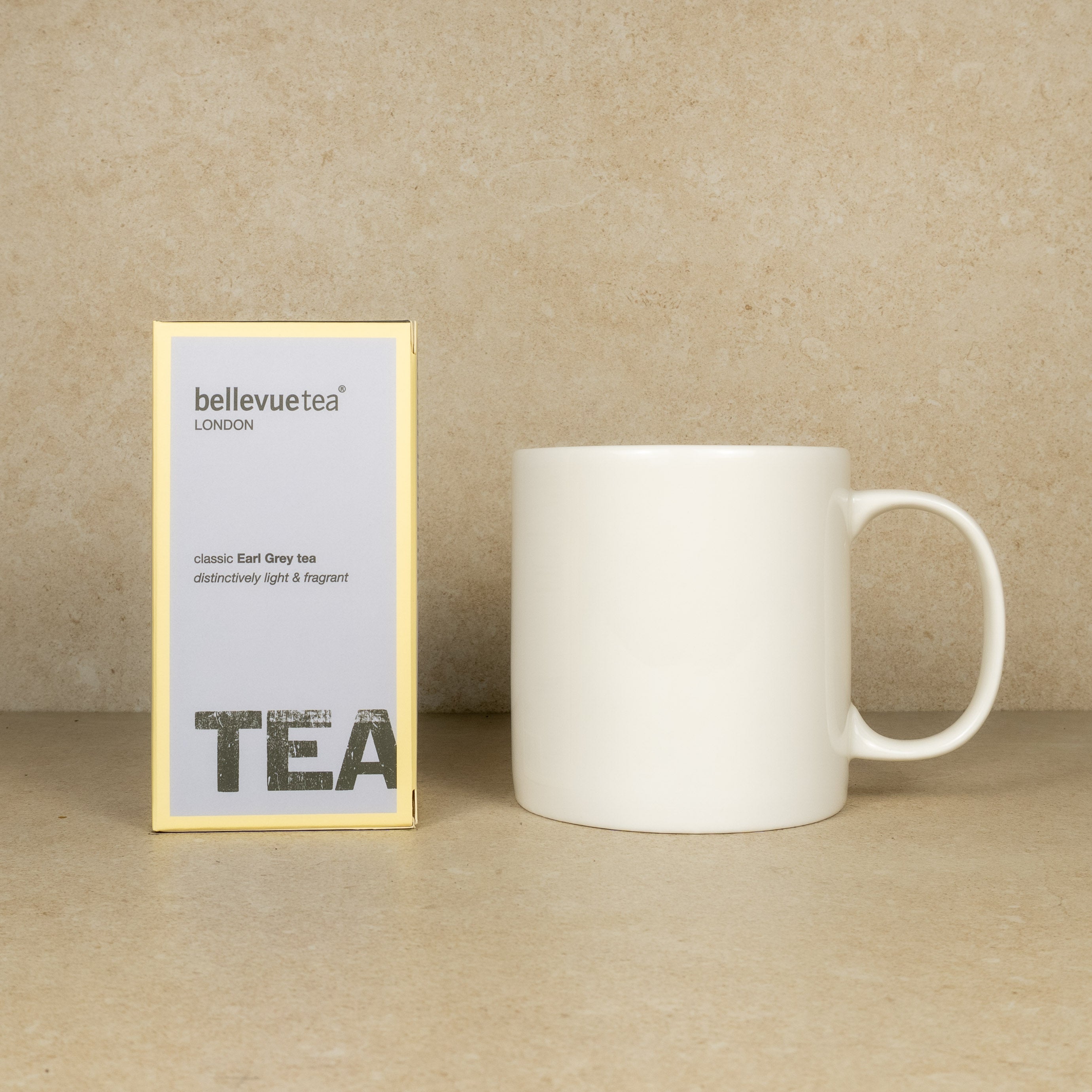pint mug with a box of tea of your choice