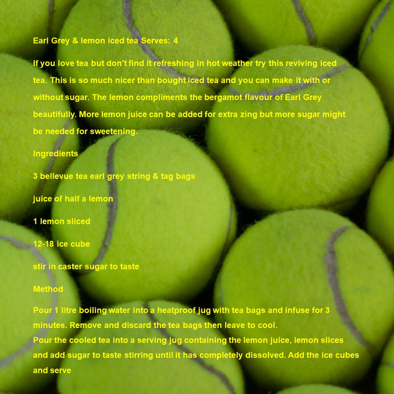 Perfect for Wimbledon viewing! bellevue earl grey & lemon iced tea