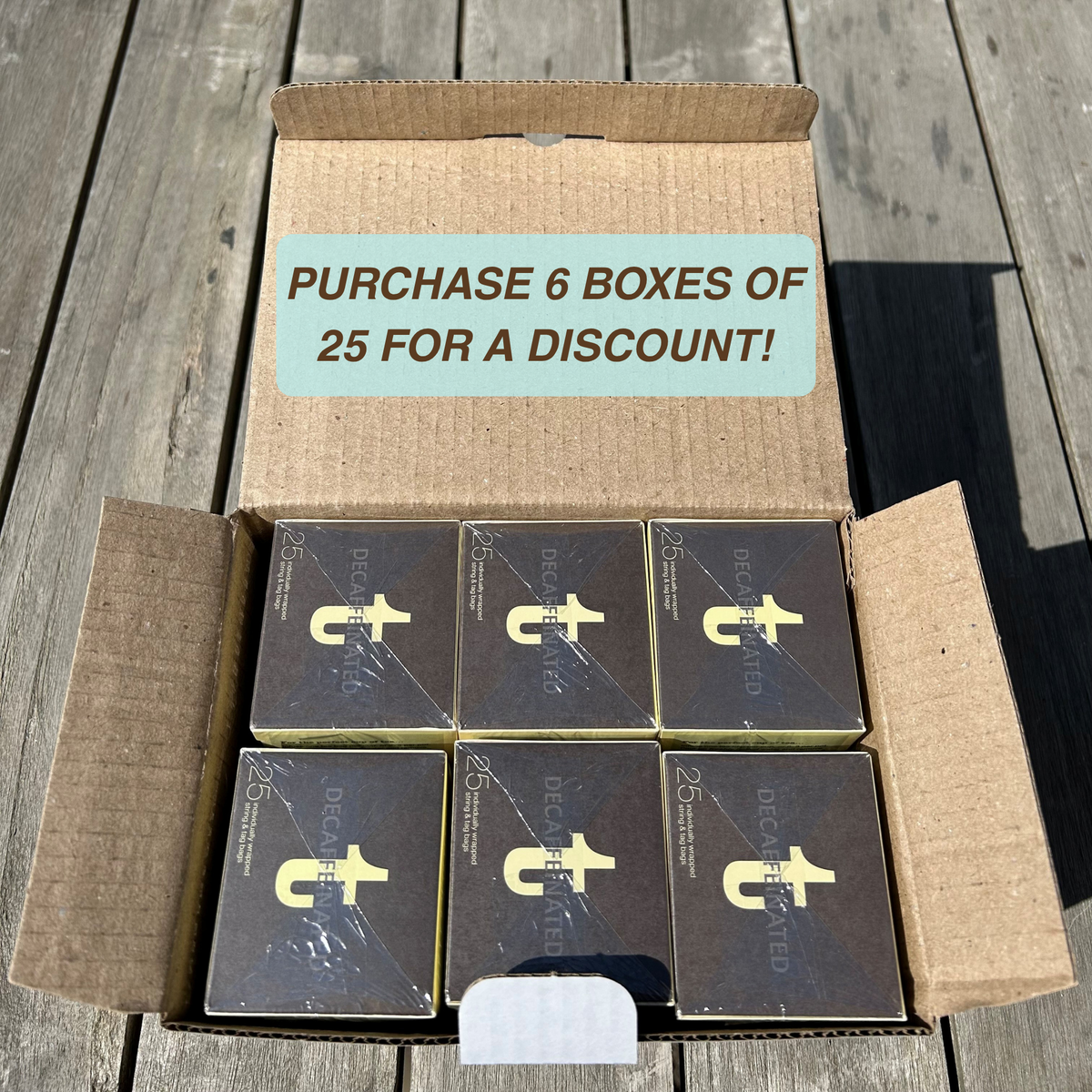 decaffeinated tea string & tag DEAL