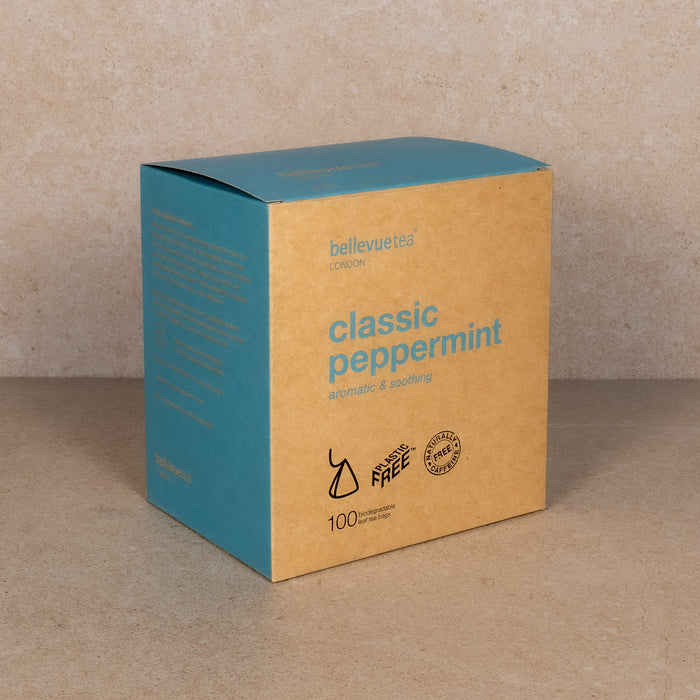 classic peppermint - 100 biodegradable leaf tea bags