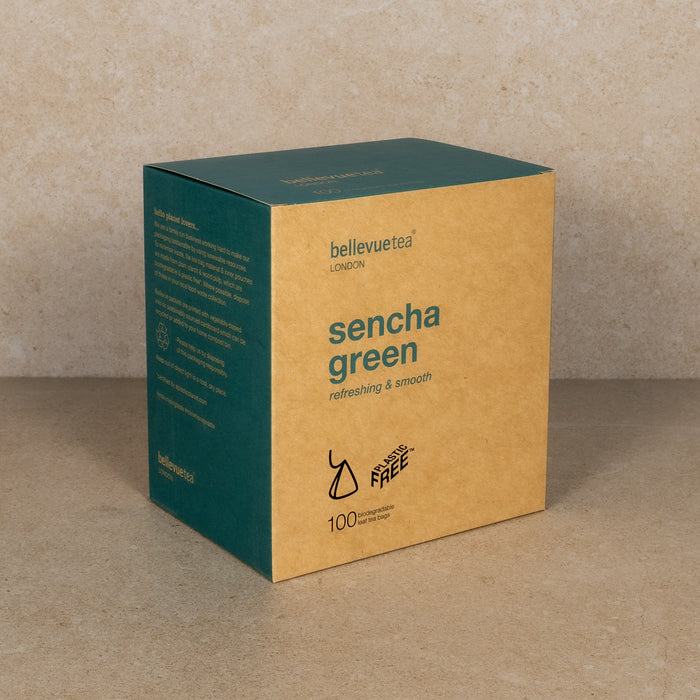 sencha green - 100 biodegradable leaf tea bags