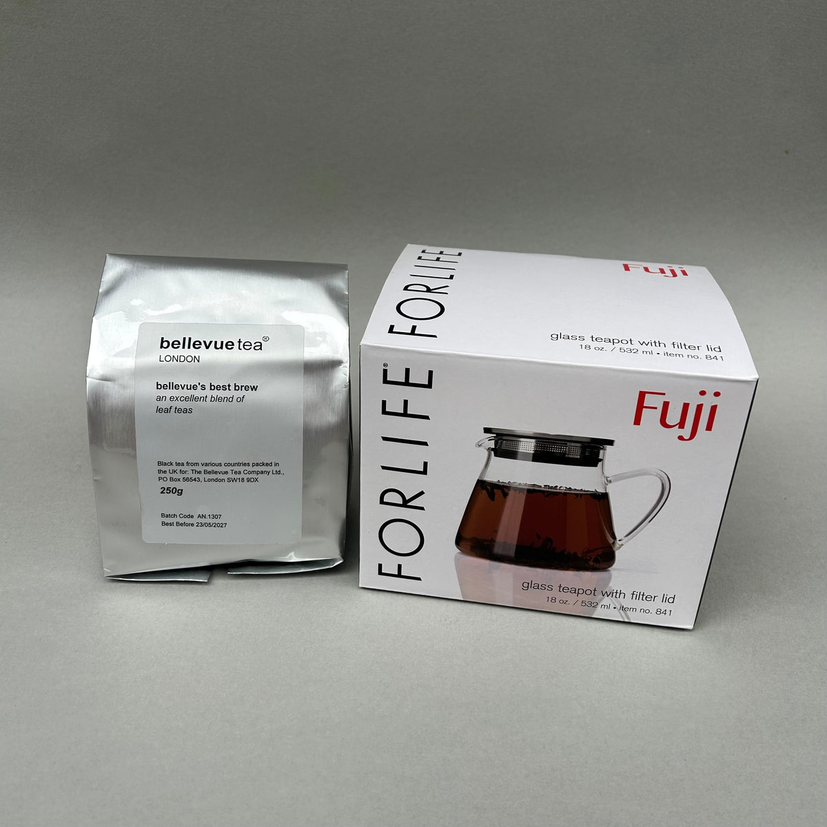 best brew & fuji glass teapot with filter lid BUNDLE