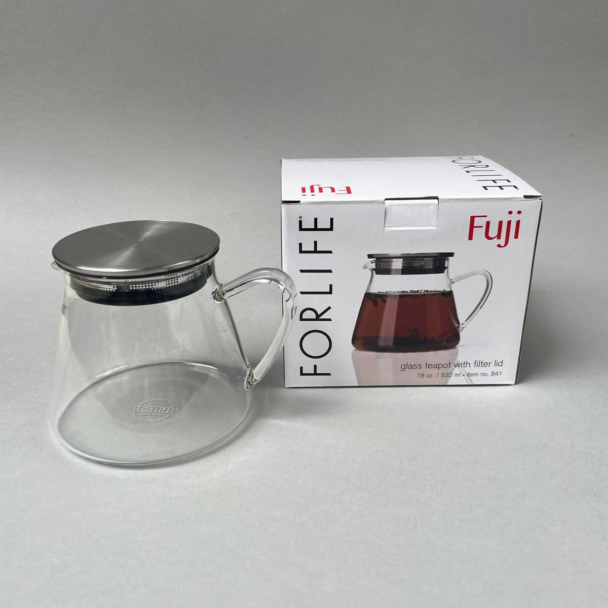 fuji glass teapot with filter lid