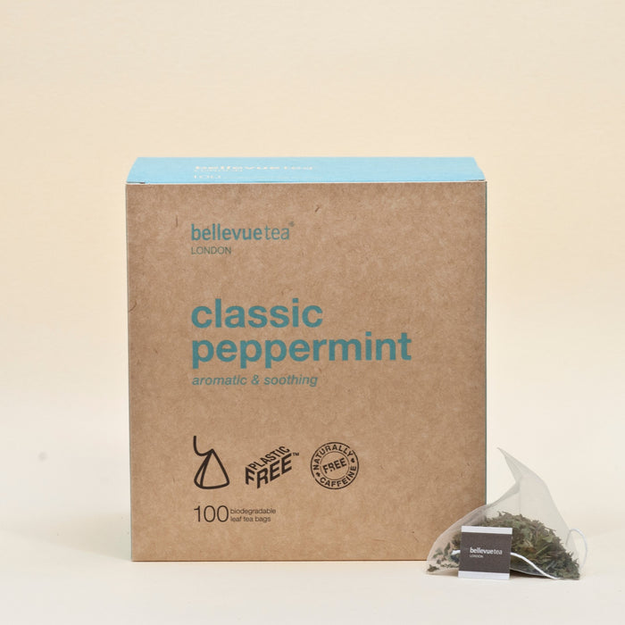 classic peppermint - 100 biodegradable leaf tea bags