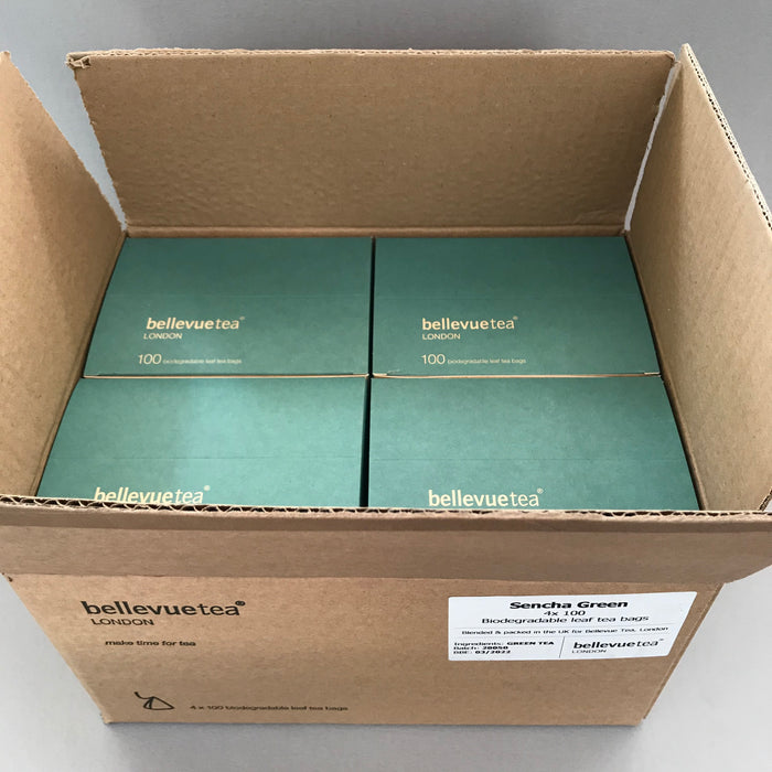 sencha green biodegradable leaf tea bags DEAL