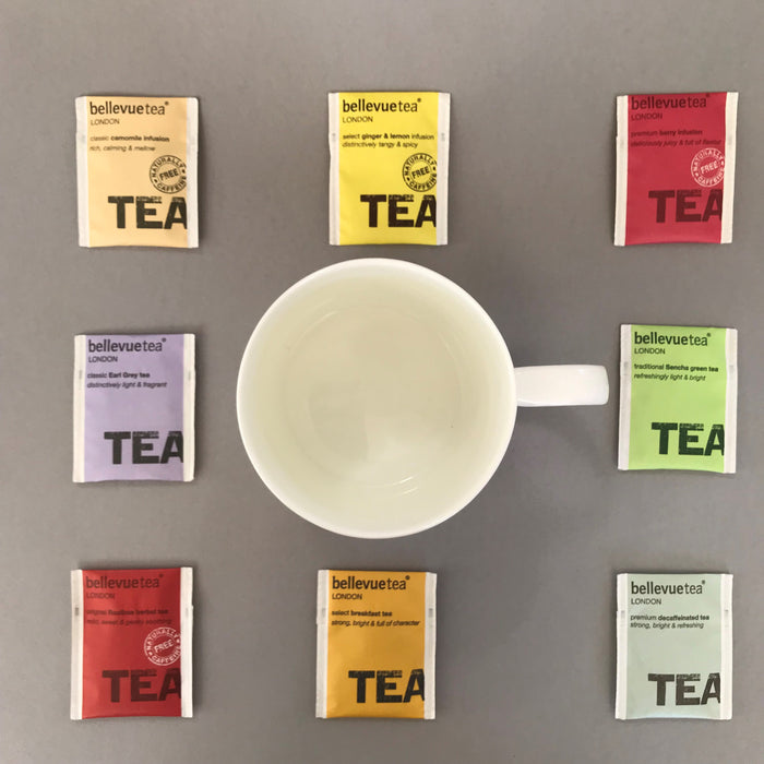 pint mug with a box of tea of your choice