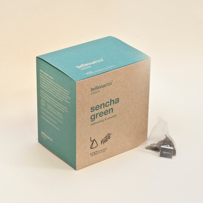 sencha green - 100 biodegradable leaf tea bags